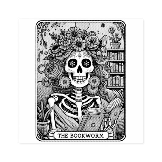 De boekworm rubberstempel (Afrduk)