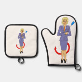 De boer ovenwant & pannenlap set (Voorkant)