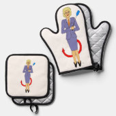 De boer ovenwant & pannenlap set (Voorkant / Achterkant)