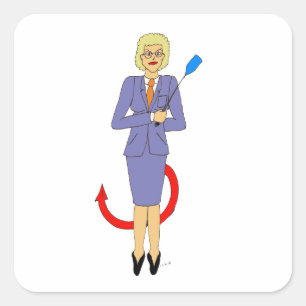 De boer vierkante sticker