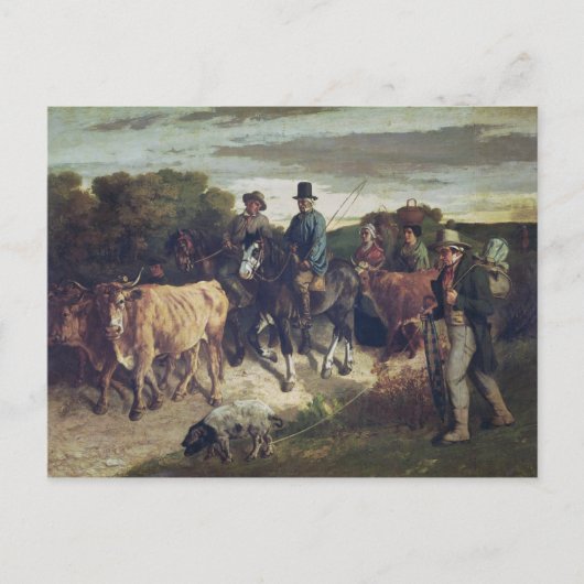 De boeren van Flagey die terugkeren van de beurs Briefkaart (Voorkant)