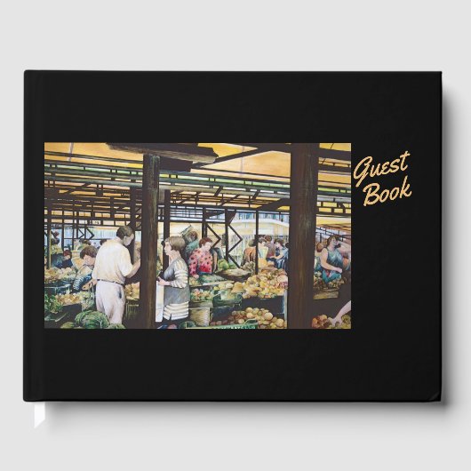 De boerenmarkt van Miskolc, Hongarije Gastenboek (Voorkant)