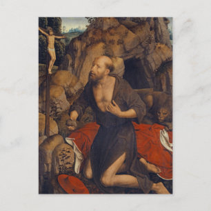 De boetedoening van St. Hiëronymus door Hans Memli Briefkaart