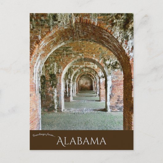 De bogen van Fort Morgan in Alabama Briefkaart (Voorkant)