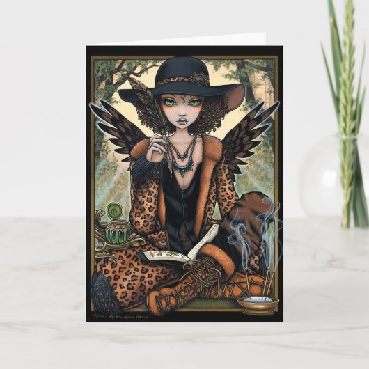 De Boheemse Creoolse Etnische Engel Willa van de Kaart (Voorkant)