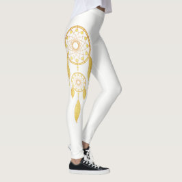 De Boheemse Gouden Vanger van de Droom van de Veer Leggings