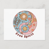 De Boho Retro Bloemen Feestdagenkaart (Voorkant)