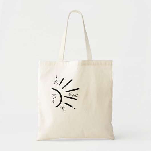 De Boho Sun Mom & Kinder Zonnestralen Canvas tas (Voorkant)