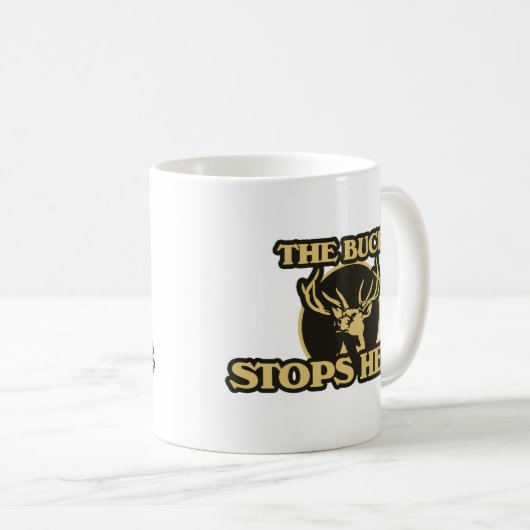 De bok stopt hier met jagen koffiemok (Voorkant rechts)