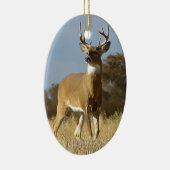 De Bok van Whitetail van de herfst Keramisch Ornament (Rechts)