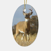 De Bok van Whitetail van de herfst Keramisch Ornament (Links)