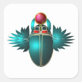 De bokkever, Egyptische symbolen Vierkante Sticker (Voorkant)