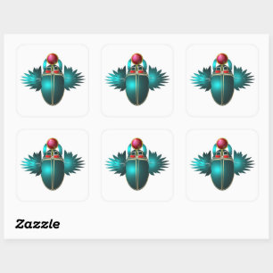 De bokkever, Egyptische symbolen Vierkante Sticker