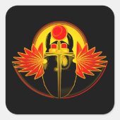 De bokkever, Egyptische symbolen Vierkante Sticker (Voorkant)