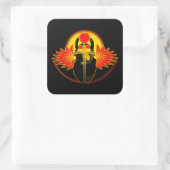 De bokkever, Egyptische symbolen Vierkante Sticker (Tas)