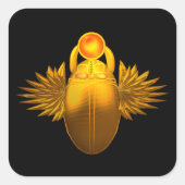 De bokkever, Egyptische symbolen Vierkante Sticker (Voorkant)