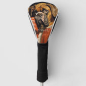 De Bokser Hond 002 - Odessa Leyendecker Golfheadcover (Voorkant)