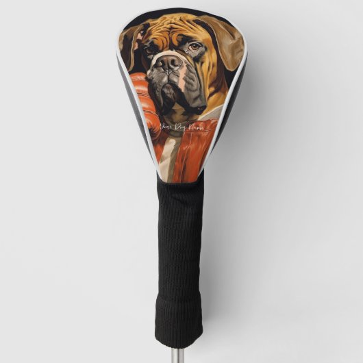De Bokser Hond 002 - Odessa Leyendecker Golfheadcover (Voorkant)