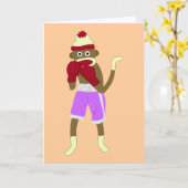 De Bokser van de Aap van de sok Kaart (Gele Bloem)