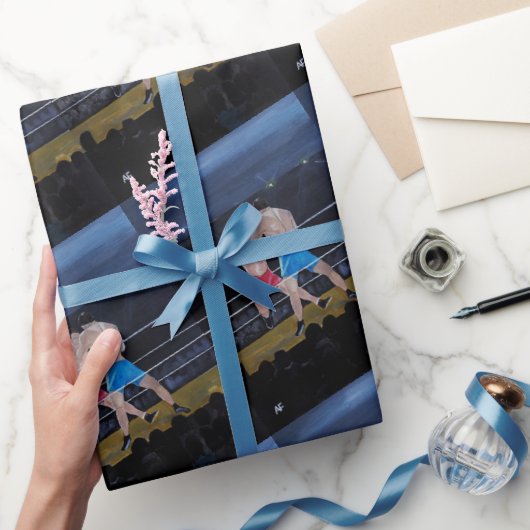 De boksers Schilderij van Alfred Fox Cadeaupapier (Geschenken)