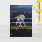 De boksers Schilderij van Alfred Fox Kaart (Gele Bloem)