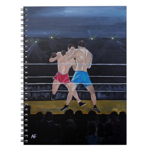 De boksers Schilderij van Alfred Fox Notitieboek (Voorkant)