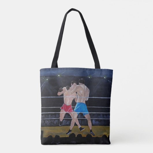 De boksers Schilderij van Alfred Fox Tote Bag (Achterkant)