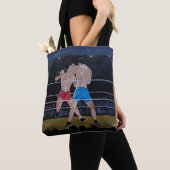 De boksers Schilderij van Alfred Fox Tote Bag (Dichtbij)