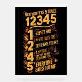 De Bold Firefighters Code Acryl Bord (Voorkant)