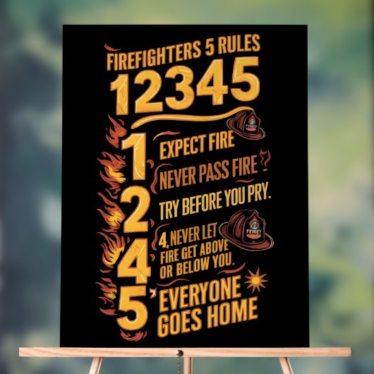 De Bold Firefighters Code Acryl Bord (Neutraal)