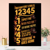 De Bold Firefighters Code Acryl Bord (Huwelijk)