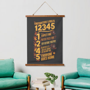De Bold Firefighters Code Hangend Wandkleed