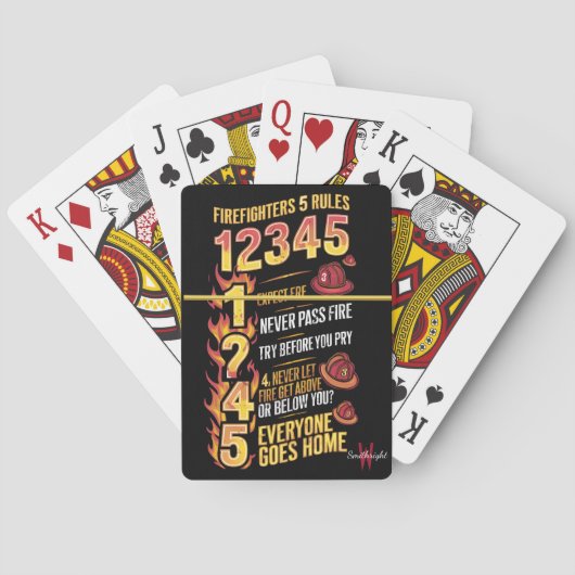 De Bold Firefighters Code Pokerkaarten (Achterkant)
