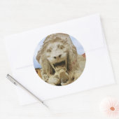 De Bold Lion van Massa, Ronde Sticker, Glanzend Sticker (Envelop)