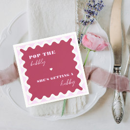 De Bold Magenta Pop de Bubble ze krijgt een Hubby Servet