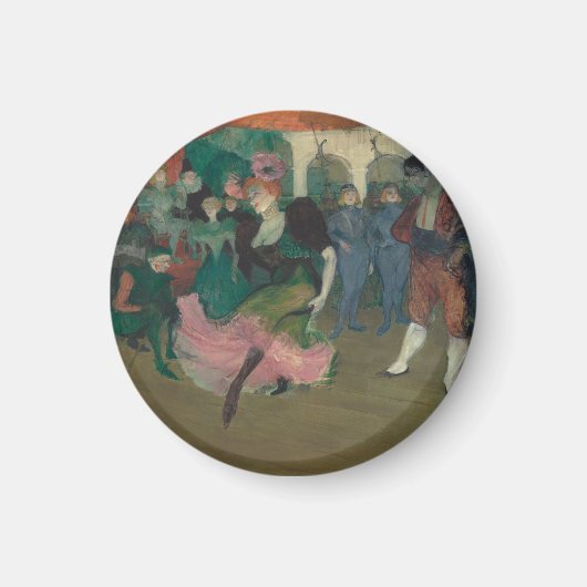 De Bolero dansen - Toulouse-Lautrec Schilderij Magneet (Voorkant)