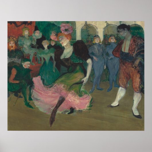 De Bolero dansen - Toulouse-Lautrec Schilderij Poster (Voorkant)
