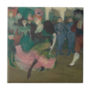 De Bolero dansen - Toulouse-Lautrec Schilderij Tegeltje