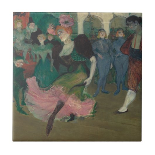 De Bolero dansen - Toulouse-Lautrec Schilderij Tegeltje (Voorkant)
