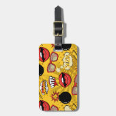 De Bomb Retro tilt Red/Gold ID553 Bagagelabel (Voorkant verticaal)