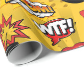 De Bomb Retro tilt Red/Gold ID553 Cadeaupapier (Rol Hoek)