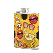 De Bomb Retro tilt Red/Gold ID553 Heupfles (Links)