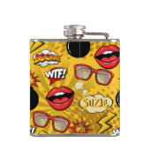 De Bomb Retro tilt Red/Gold ID553 Heupfles (Achterkant)