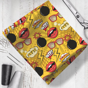 De Bomb Retro tilt Red/Gold ID553 Stof