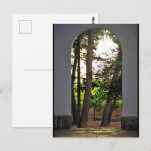 De bomen door de boog briefkaart