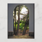 De bomen door de boog briefkaart (Voorkant)