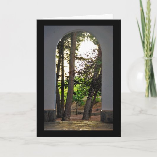 De bomen door de boog kaart (Voorkant)