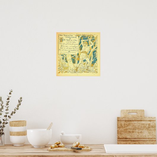 De Bomen en de Houtman Walter Crane Poster (Keuken)