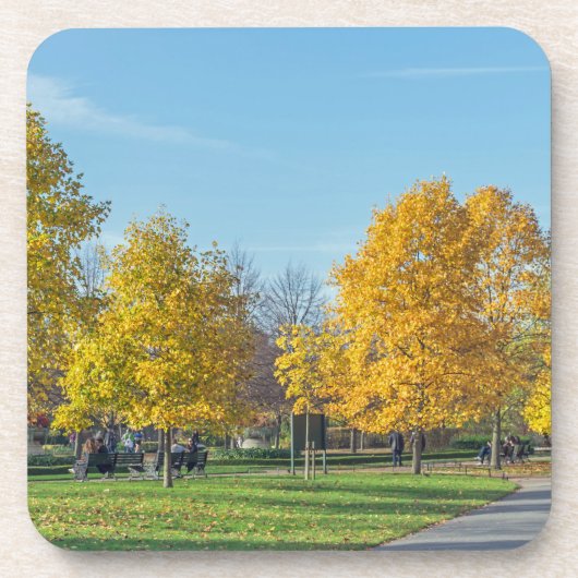 De bomen harde plastic onderzetters van de herfst (Voorkant)