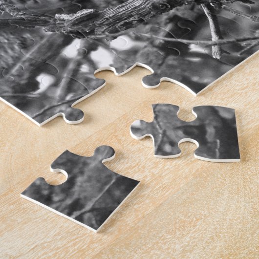 De bomen hebben Oyes Bobcat en Owl Jigzaag Puzzle Legpuzzel (Zijkant)